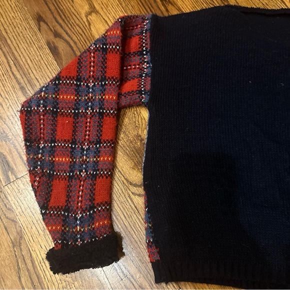 Heartworks Girls Size 10-12 Red Plaid Holiday Sweater Scottish Terrier Dogs - Picture 9 of 13